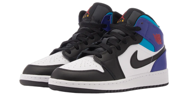 Air Jordan 1 Mid Black Toe Grape (GS) Next Step