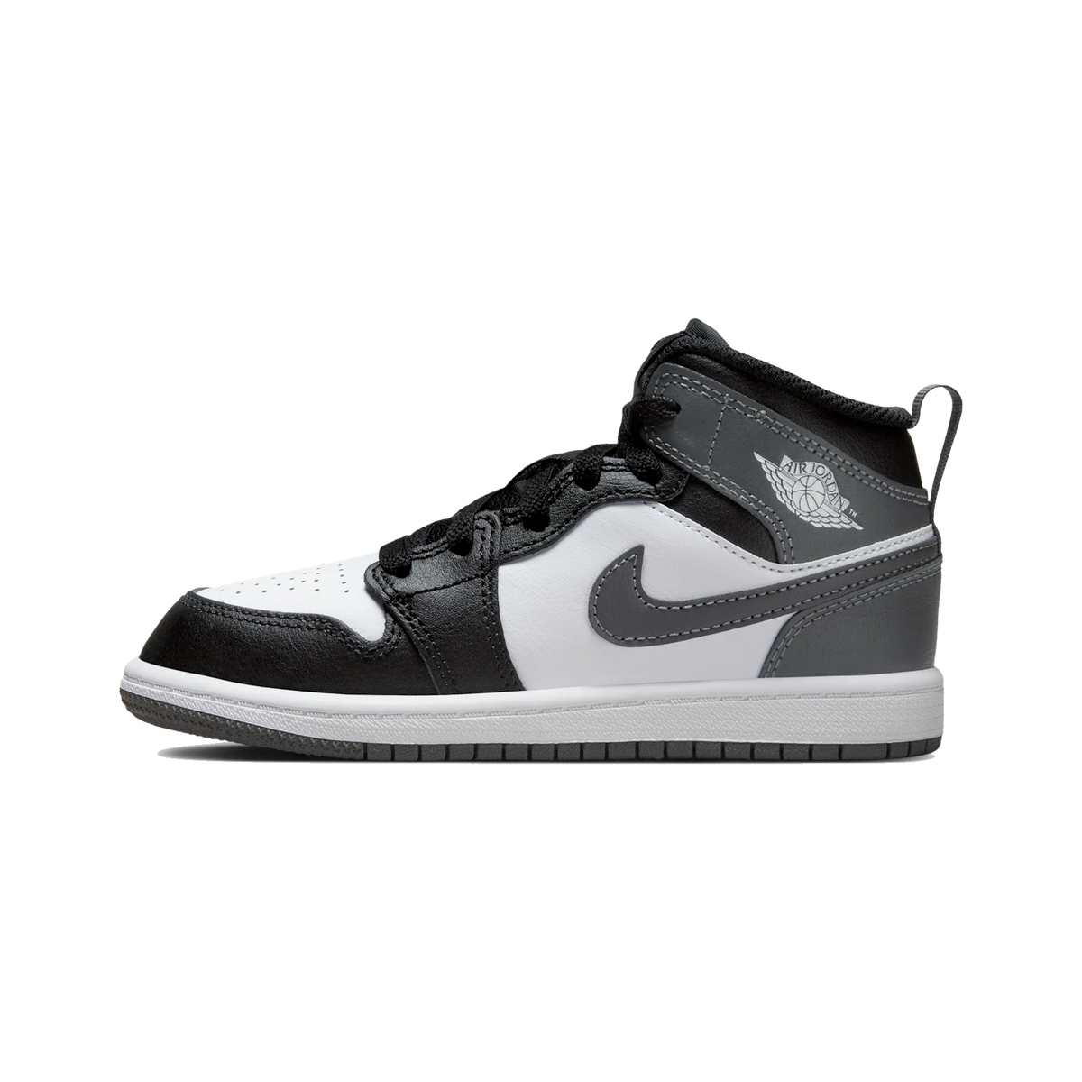 Air Jordan 1 Mid Black White Iron Grey (PS)