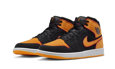 Air Jordan 1 Mid Fat Tongue Black Orange Next Step