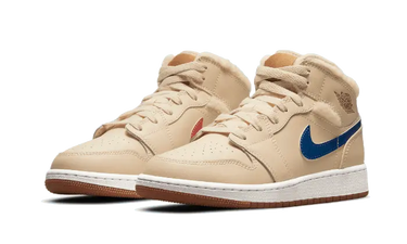 Air Jordan 1 Mid Fleece Pearl White Next Step