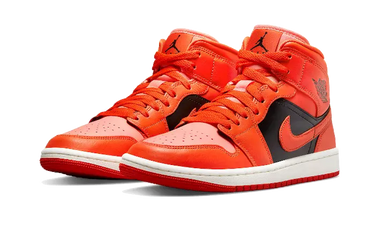 Air Jordan 1 Mid Orange Black Next Step