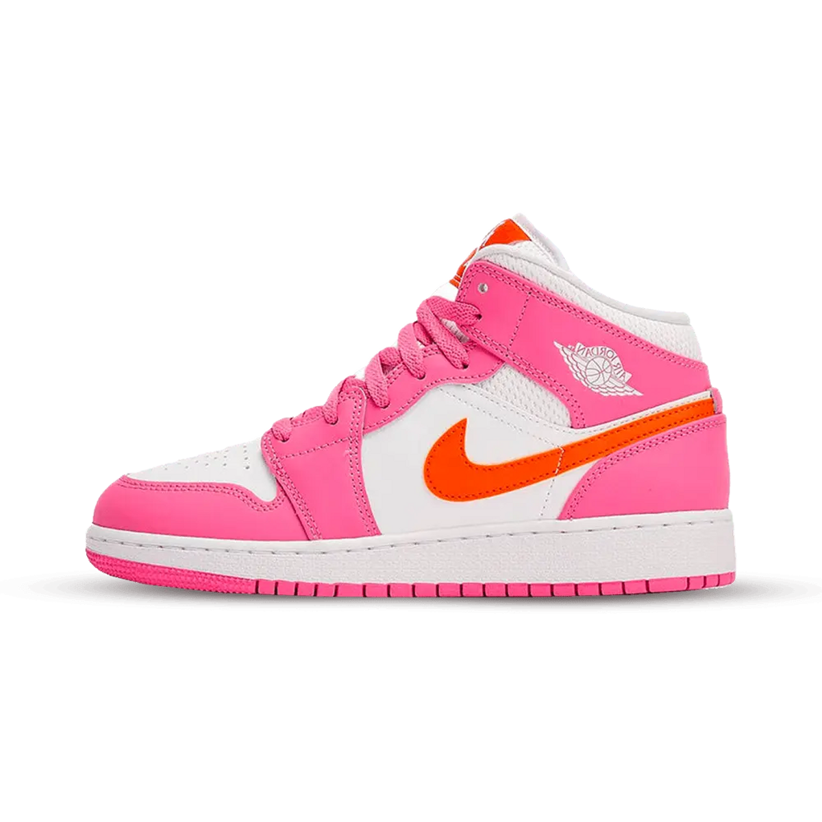 Air Jordan 1 Mid Pinksicle Safety Orange (GS)