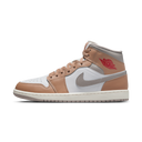 Air Jordan 1 Mid Rattan White College Grey