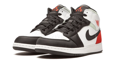 Air Jordan 1 Mid SE White Black Red Spruce (GS) Next Step