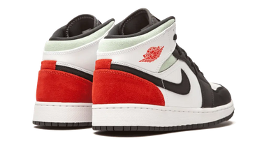 Air Jordan 1 Mid SE White Black Red Spruce (GS) Next Step