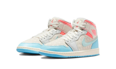 Air Jordan 1 Mid Sail Hot Lava Blue Chill (W) Next Step