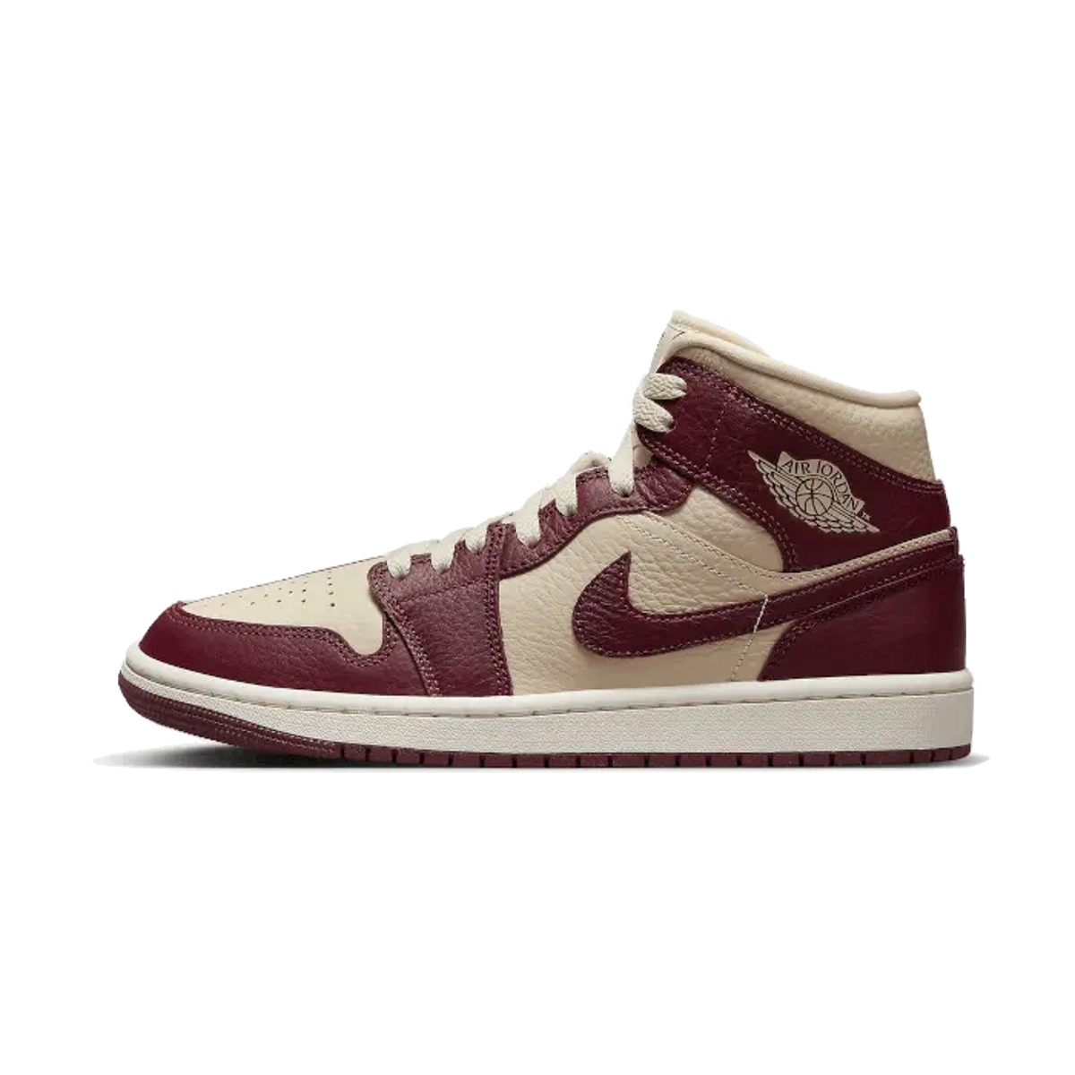 Air Jordan 1 Mid Split Beach Cherrywood Red (Women's)