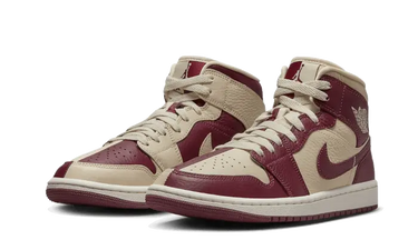 Air Jordan 1 Mid Split Beach Cherrywood Red Next Step