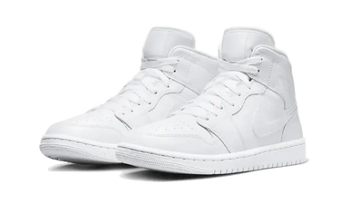 Air Jordan 1 Mid Triple White Patent Swoosh Next Step