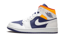 Air Jordan 1 Mid White Laser Orange Deep Royal Blue