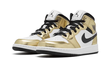 Air Jordan 1 Mid White Metallic Gold Next Step