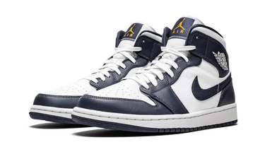 Air Jordan 1 Mid White Metallic Gold Obsidian Next Step