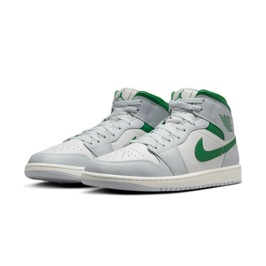 Air Jordan 1 Mid White Pure Platinum Pine Green Next Step
