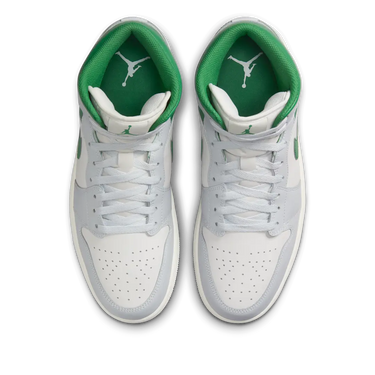 Air Jordan 1 Mid White Pure Platinum Pine Green Next Step