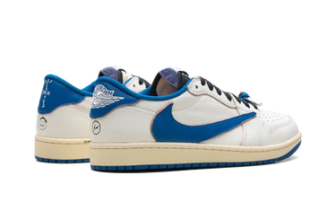 Air Jordan 1 Retro Low OG SP Fragment x Travis Scott Sail Military Blue