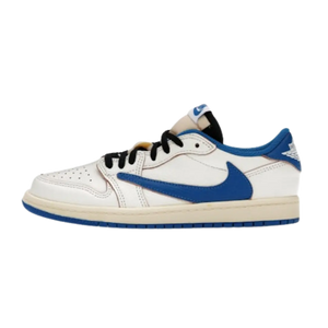 Air Jordan 1 Retro Low OG SP Fragment x Travis Scott Sail Military Blue (PS)