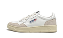 Autry Medalist Leather Low White Beige Suede