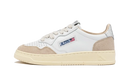 Autry Medalist Leather Low White Silver Beige