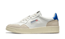 Autry Medalist Leather Suede Low White Azure Beige