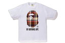 BAPE Check By Bathing Ape Tee White/Red