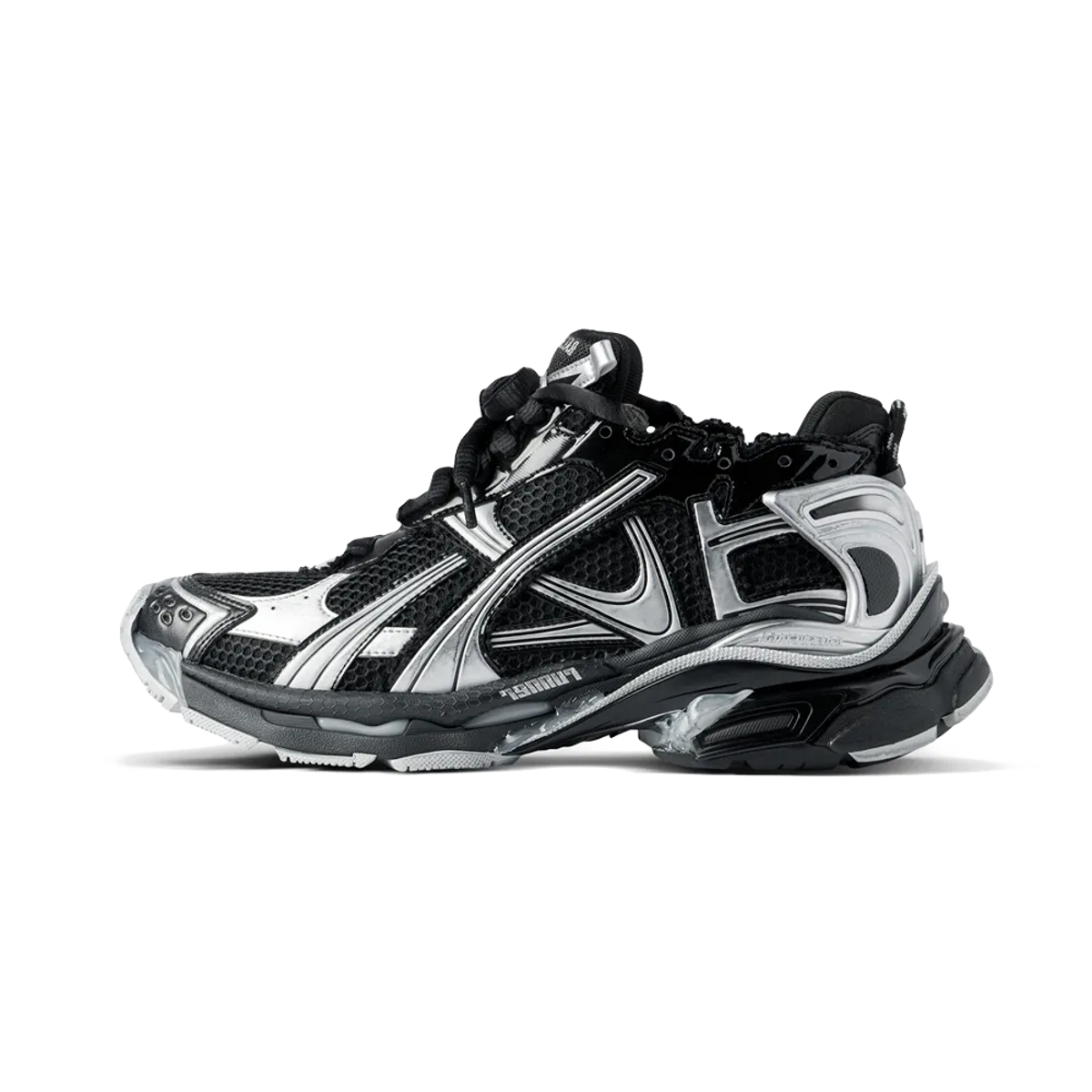 Balenciaga Runner Womens Black Silver