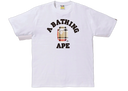 BAPE Check College T-Shirt White Beige