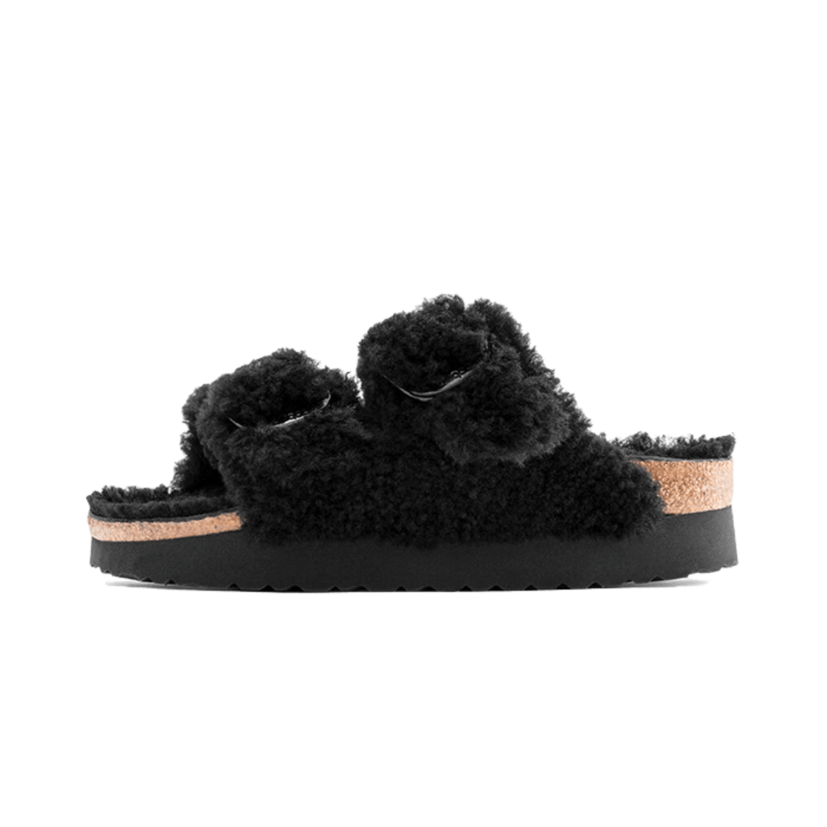 Birkenstock Arizona Big Buckle Shearling Black Gold (Women's)