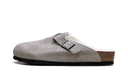 Birkenstock Boston Shearling Suede Stone Coin