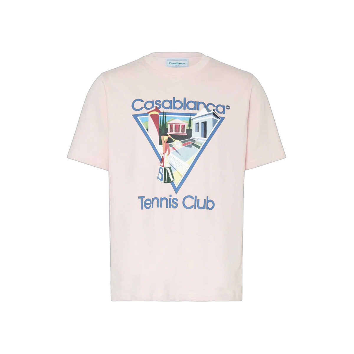Casablanca Tennis Club Logo T-Shirt Nude