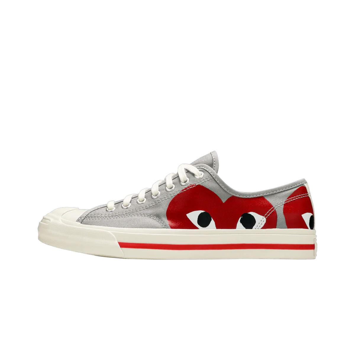Converse Jack Purcell Comme des Garcons PLAY Grey Red