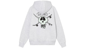 Stussy Surf Skate Skull Hoodie Ash Heather