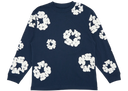Denim Tears Long Sleeve Cotton Wreath T-shirt Navy