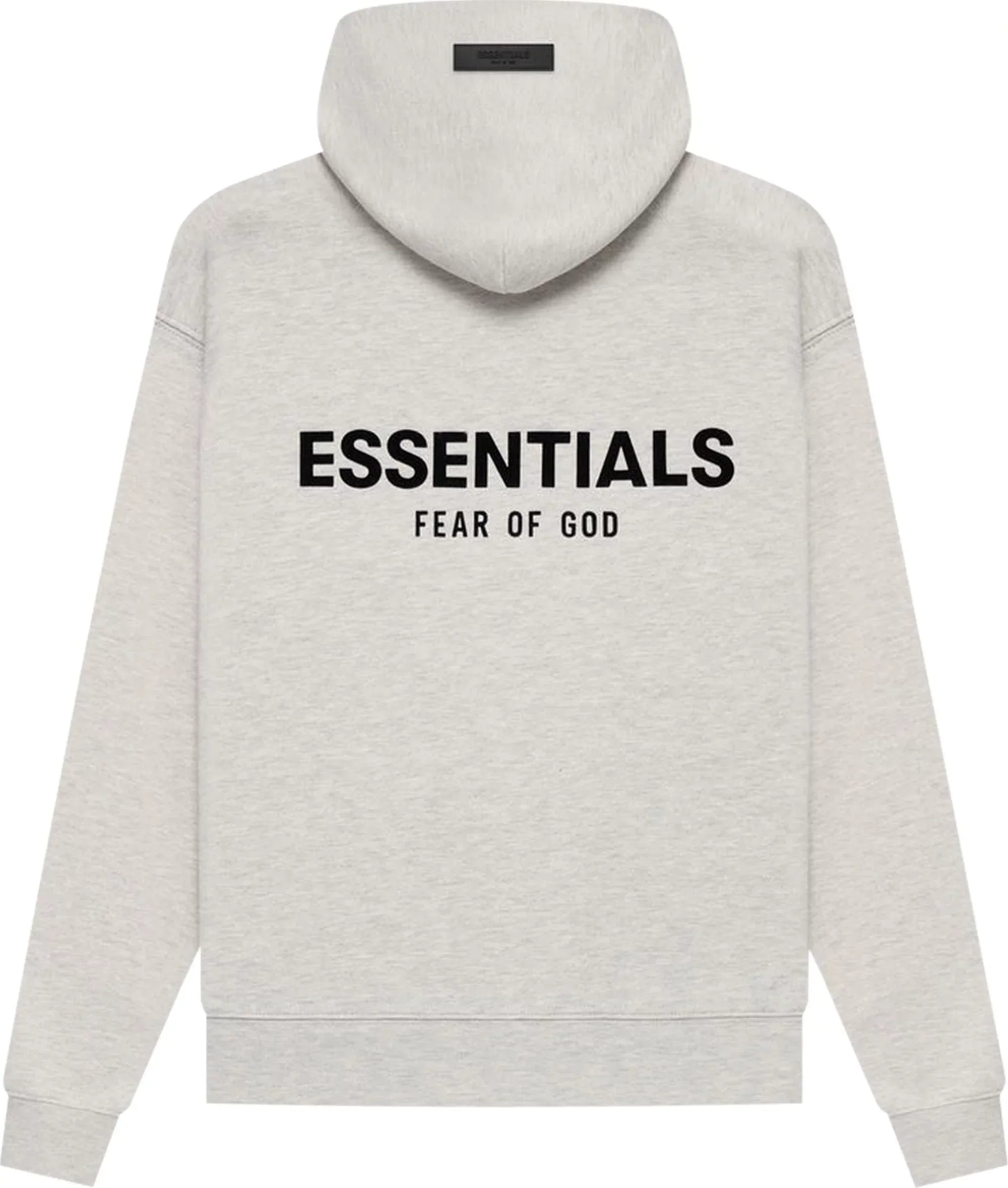 fear of god essentials hoodie fw22 light oatmeal