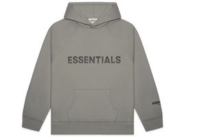 Fear of God Essentials Hoodie Applique Logo FW20 Cement