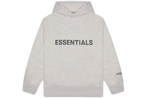 Fear of God Essentials Hoodie Applique Logo FW20 Heather Oatmea