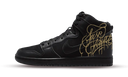 FAUST x Nike SB Dunk High Black and Metallic Gold