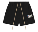 Fear of God Essentials FW24 NBA Sweatshort Black White Logo (Oversized)