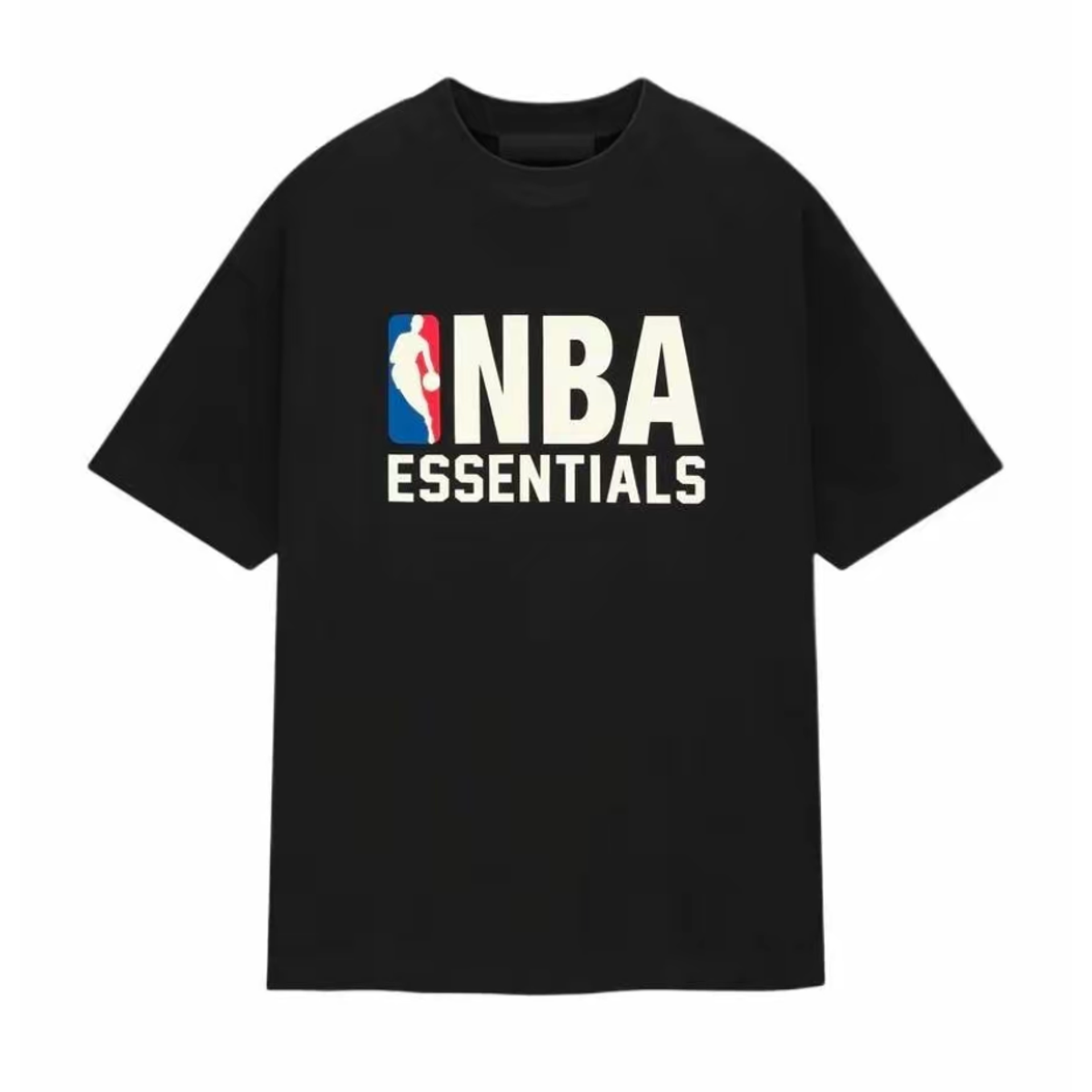 Fear of God Essentials FW24 NBA Tee Vintage Black White Logo (Oversized)