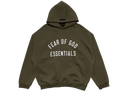 Fear of God Essentials Fleece Hoodie Military