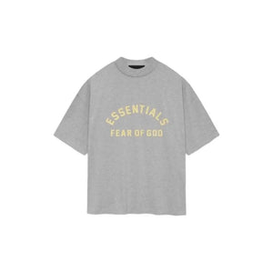 Fear of God Essentials Heavy Jersey Crewneck SS24 Light Heather Grey Tee (Double Oversized)