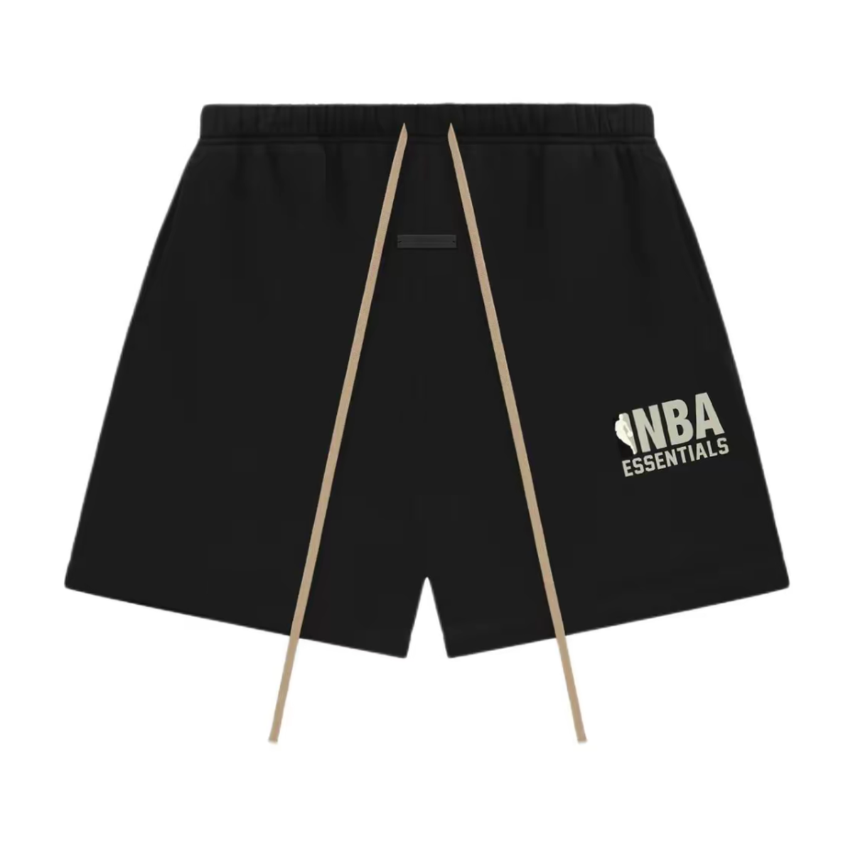 Fear of God Essentials SS25 NBA Sweatshort Black Grey Logo (Oversized)