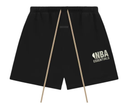 Fear of God Essentials SS25 NBA Sweatshort Black Grey Logo (Oversized)