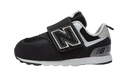 New Balance 574 Hook and Loop Black Silver Metallic (TD)