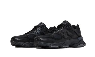 New Balance 9060 Triple Black Leather Next Step