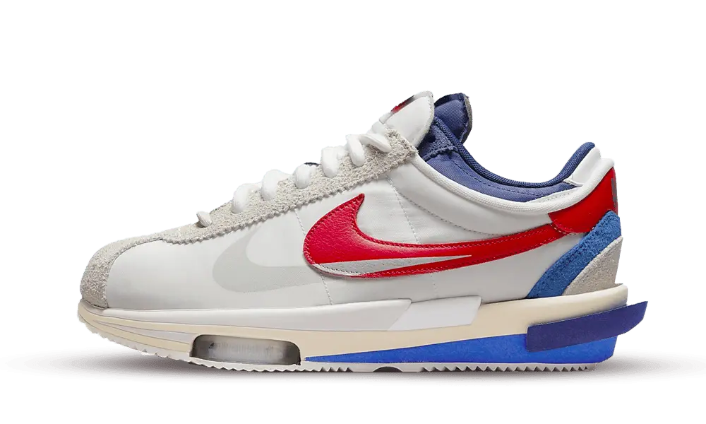 Nike Cortez 4.0 Sacai White University Red Blue Next Step