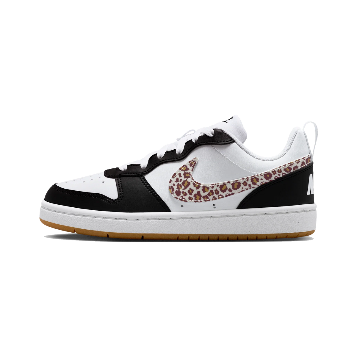 Nike Court Borough Low Black White Leopard Swoosh