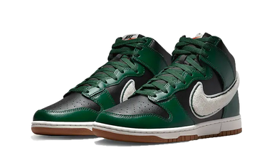 Nike Dunk High Chenille Swoosh Black Green