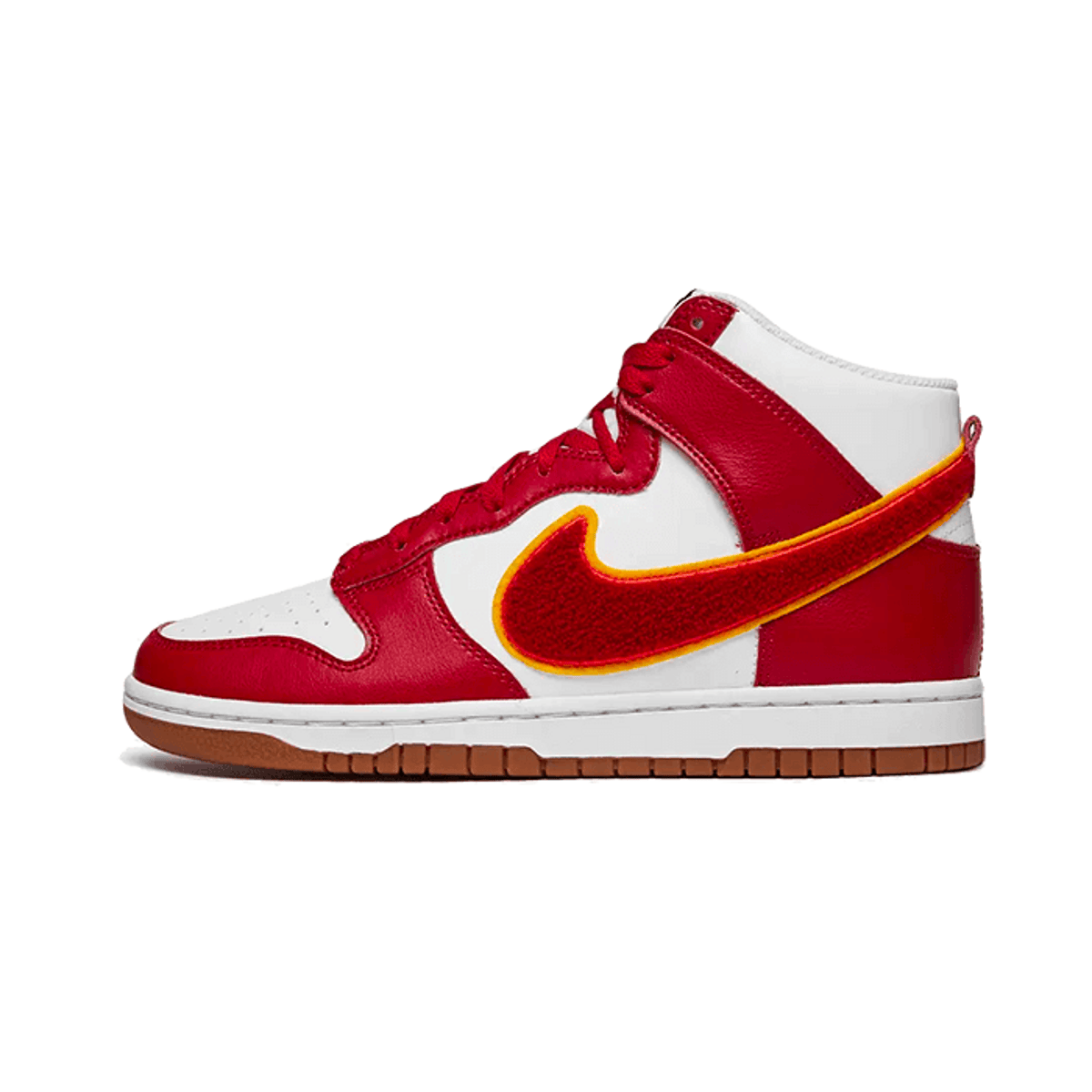 Nike Dunk High Chenille Swoosh White Gym Red