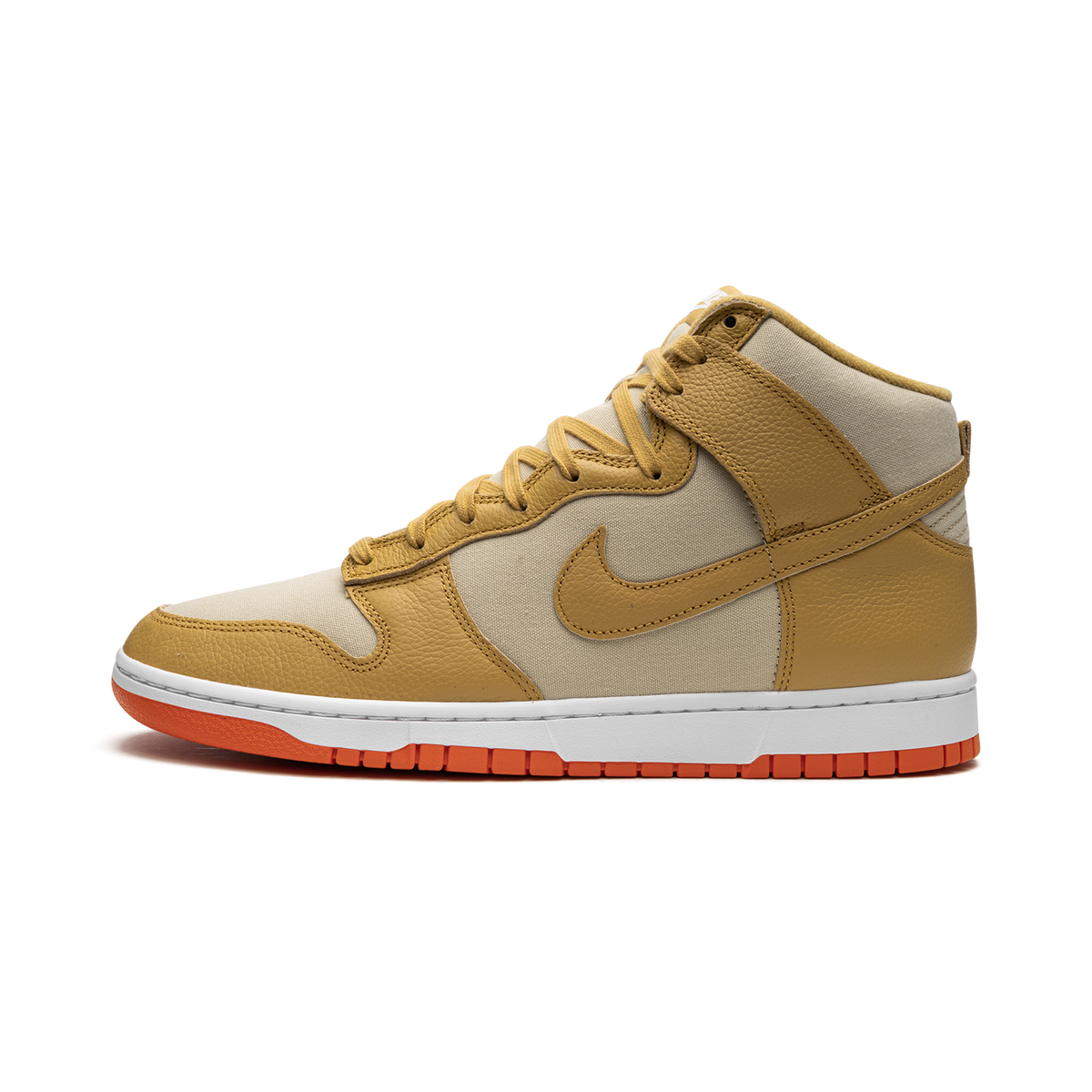 Nike Dunk High Wheat Gold Safety Orange