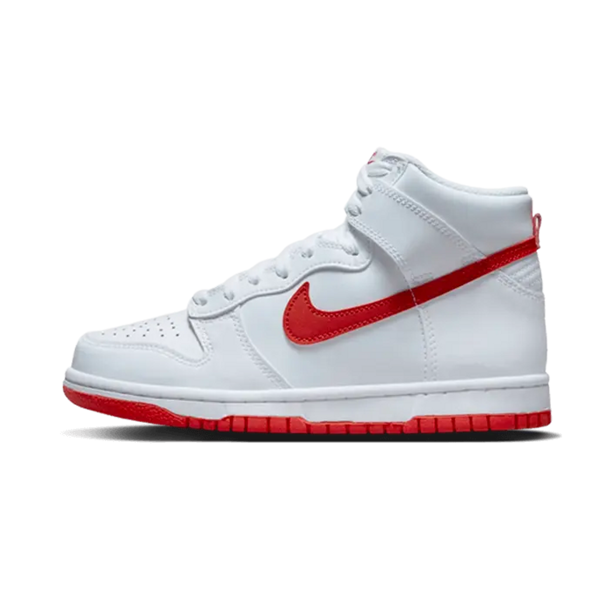 Nike Dunk High White Picante Red